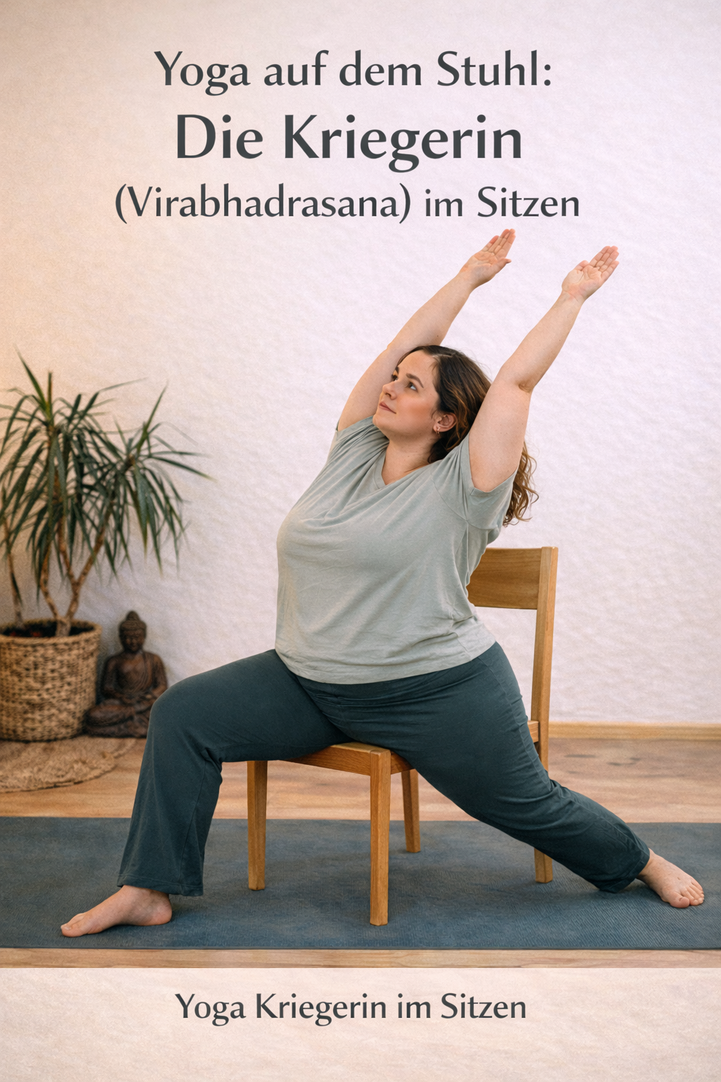 Yoga auf dem Stuhl: Die Kriegerin