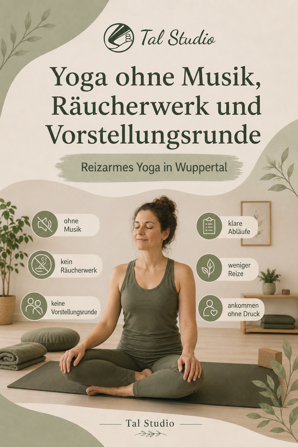 Yoga ohne Musik, Räucherwerk und Vorstellungsrunde: Reizarmes Yoga in Wuppertal